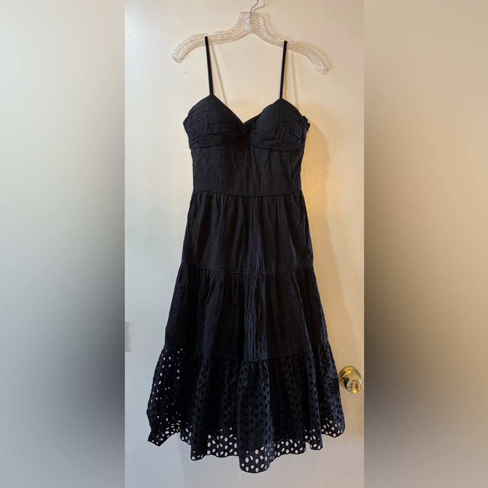 Black Flowy Midi Dress INC Women’s Sz 2